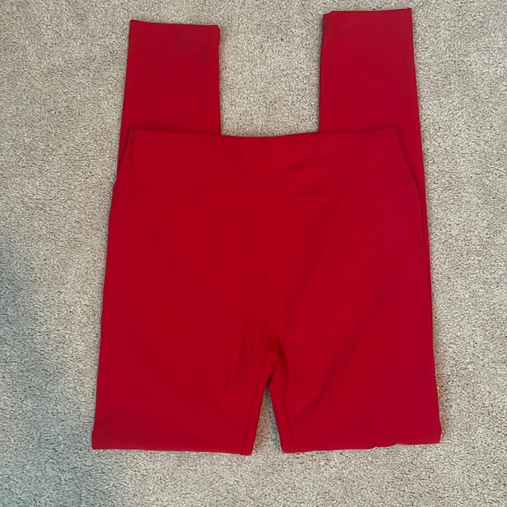 Lula roe leggings Red one size
